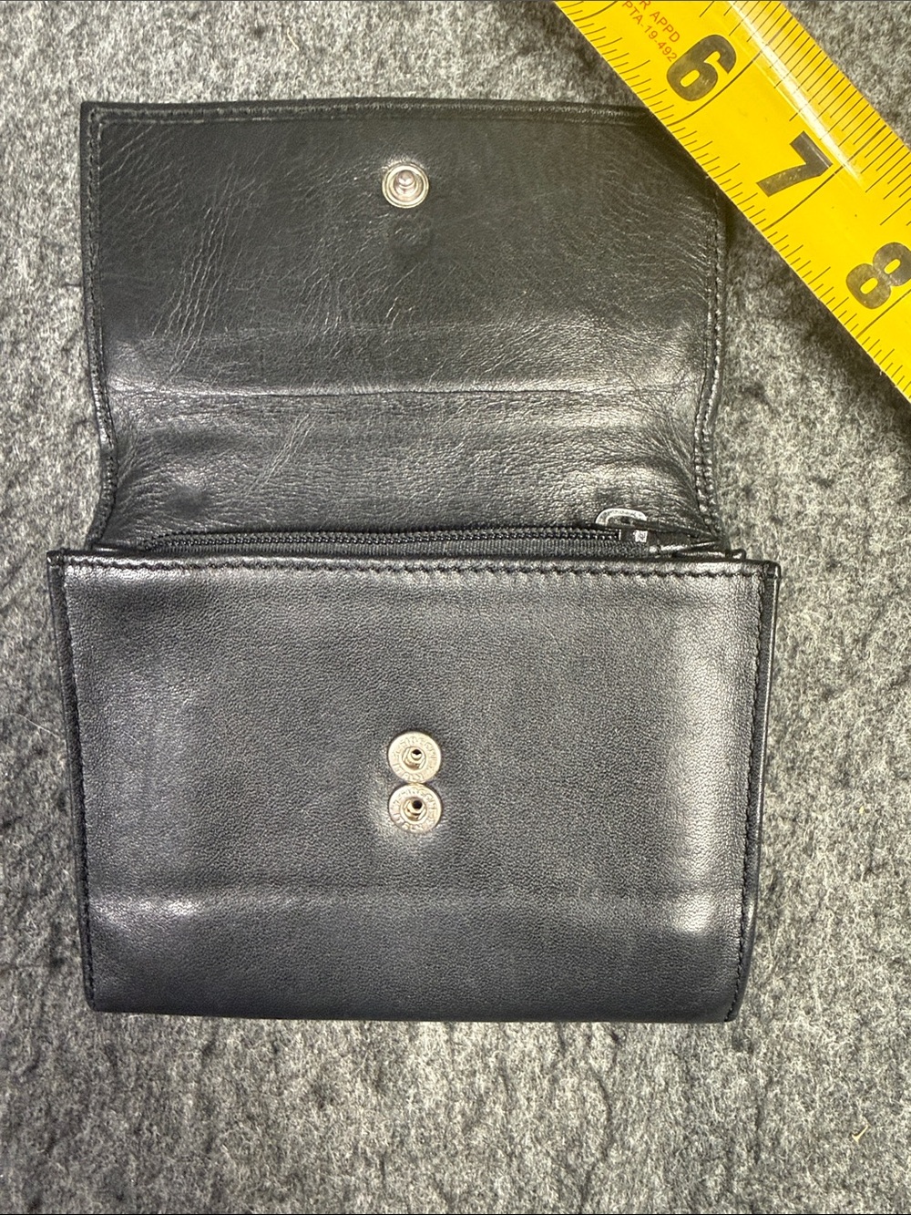 The Sak Black Leather Compact Fold Wallet - Picture 6 of 8